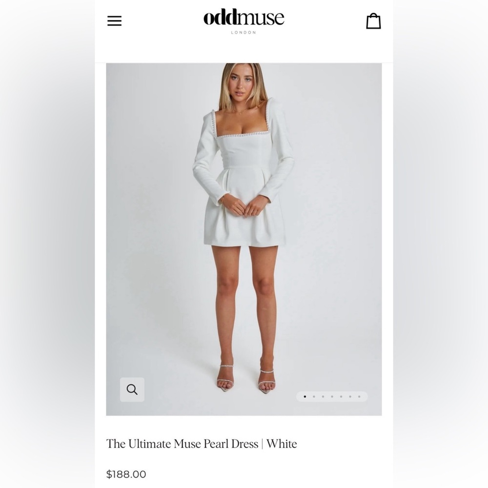 Odd Muse White Pearl Dress